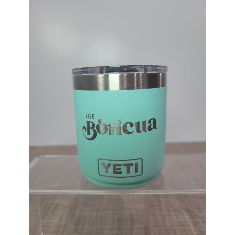 YETI Rambler Lowball 2.0 Tumbler with MagSlider Lid Puerto Rico Edition Keychain